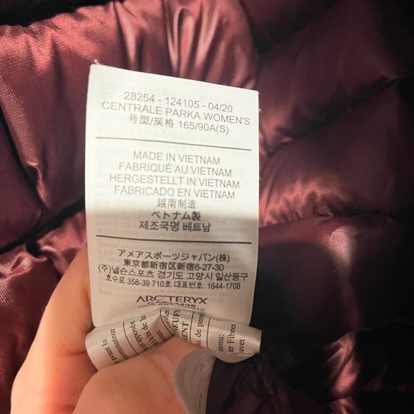 Arc'teryx Women's Centrale Parka Small Burgundy/Maroon GUC - Picture 11 of 16